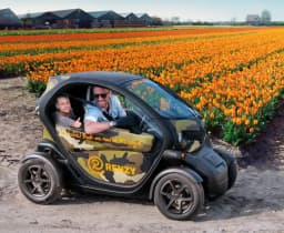 Self guided tulip tour in Twizy electric car